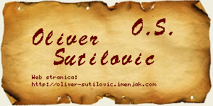 Oliver Šutilović vizit kartica